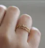 Hochzeit Ringe Luxus Weibliche Kristall Schmetterling Dünne Ring Klassische Gold Farbe Engagement Charme Weiß Zirkon Stein Für Frauen