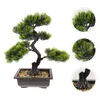 Decoratieve bloemen Pot Pine Bonsai Ornament Greenery Decor Indoor Fake Tree Artificial