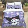 Conjuntos de roupa de cama kuromis bonitos dos desenhos animados conjunto de suprimentos de cama requintados conjunto de capa de edredom conjunto de edredom de cama conjunto de cama de luxo presente de aniversário L230704