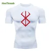 Men's T-Shirts Anime Berserk Print Mens Compression Shirts Short Sleeve Gym Workout Fitness Undershirts Quick Dry Athletic T-Shirt Tees Tops 230725