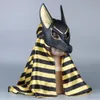 Party Masks Egyptian Anubis Cosplay Face Mask Wolf Head Jackal Animal Masquerade Pests Party Halloween Fancy Dress Ball 230724
