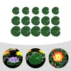 Fleurs décoratives 15 Pcs Vert Feuilles Artificielles Simulé Lotus Feuille Fontaine Flottant Étang Décor En Plastique