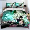 Anime jojos bisarra äventyrsäcken sängkläder set duvet täckning säng set quilt täckning fodral king queen size sängkläder set barn l230704