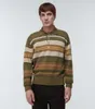 Designer Mens Polos Shirt Loro Piana Striped Virgin Wool Polo Top Fashion Automne et Hiver Tops