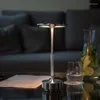 Lampade da tavolo Lampada in metallo a LED Base antiscivolo Ricarica USB Luce da tavolo Interruttore tattile Dimmerabile Alluminio per cena Leggere Home Room Decor