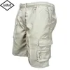 Mäns avslappnade arbetskläder shorts multi-pocket sommar casual byxor lösa sport overaller rakning gym shorts last kort