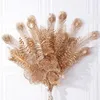 Decoratieve Bloemen Simulatie Bladeren Plastic Plant Goud Nooit Verdorren Home Decor Woonkamer Desktop Bloemstuk Eucalyptus Blad