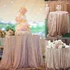 silver sequin table cover