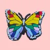 Akcesoria części butów urok do chodków Rainbow Butterfly-T1049 Deforacja Bransoleta Bransoletka Teens Teens Boys Girls Birthday Prezenty Par