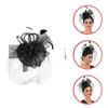 Bandanas maille voile bandeau fascinateur chapeaux fascinateurs femmes dames 2023 noir bonnet voiles mariées thé fête