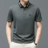 Polos pour hommes Hazzys Summer Business Haute Qualité Polo à manches courtes Polo Col Polo Hommes Mode Casual Impression Golf Vêtements T-shirt Top 230724