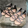 Sandaler Factory Direct Women Plus Size 43 Gladiator för Beach Flat Summer Shoes Woman Zip Drop Chaussures Femme