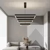 Luminárias pendentes sala de estar lustre de teto moderno minimalista led duplex loft personalidade candeeiro de jantar nórdico