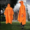 Capa de chuva 3 em 1 portátil capa de chuva guarda-sol acampamento lona tapete de chão ao ar livre à prova dwaterproof água poncho mochila capa para caminhadas barraca de piquenique x0724 x0715