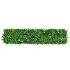 Dekorativa blommor konstgjorda trädgårdsstaket faux murgröna integritetsskärm blad med violett blomma dekoration utvidga uteplatsen för