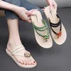 Slippers 36-40 Womens Slippers Summer Shoes Female Sandals Mujer Flip Flops Flats Flower Thong Ladies Soft Bottom Beach Bohemian Zapatos L230725