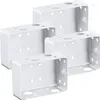 Cortina 12 piezas Soportes para persianas Soporte de montaje de perfil bajo de 2 pulgadas para persianas de ventana (Blanco)