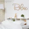 Autres fournitures de fête d'événement décor mural en bois personnalisé bois Relax signe intérieur 230725