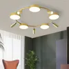 Plafondverlichting Modern Goud Rond Metaal Woonkamer Slaapkamer Amerikaanse Luxe Lampen Studie LED-armaturen