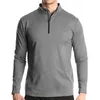 Sports Work Custide Personalizzazione a maniche lunghe a maglia a maglia da 1/4 quarto Pullover con cappuccio rapido Fitness Fitness Elasticità Elasticità Accetta il logo personalizzato