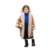 Down Coat Autumn Winter Girls Warm Suede Lambswool Reversible Fleece Coat Jacket Kids Thick Locomotive Lapel Outerwear Tops For Children HKD230725