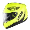 Motorcykelhjälmar Full ansikte Casco Moto Dot Godkänd dubbla lins Motorcykel Street Hjälm Visor Capacete Racing