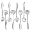 Kaşık 8pcs Paslanmaz çelik set çiçek oymak Mini Tatlılar için Mini Çay Kahve Teaspoons Yemek Takımı Mutfak Araçları