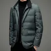 Women's Down Parkas High-End Quality 90% Grey Duck Down Scarf Collar Fake Two-Piece Suit Jacket Winter Business Casual Fashion Puffer Doudoune Homme HKD230725