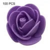 Decorative Flowers 100Pcs Artificial Rose Unique Easy Care No Watering For Living Room Simulated Head