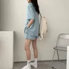 Tweedelige damesbroek Katoenen T-shirt en short voor dames zomerset BROOKLYN bedrukt tweedelige klassieke oversized damessportkleding 230720