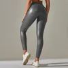 Dameslegging Dames Yogabroek Sport Hardlopen Sportkleding Rekbaar Lifting Fitnesslegging Gym Oefening Squat PU-leer