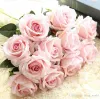 Fleur Artificielle Rose Fleurs De Soie Real Touch Pivoine Marrige Fleur Décorative Décorations De Mariage Décor De Noël 13 Couleurs YW1063 LL