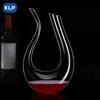 Bicchieri da vino KLP Decanter Cristallo con manico Senza piombo Divisore rosso Brocca Bottiglia per uso domestico Stile europeo 230724