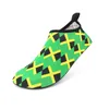 Chaussures d'eau Chaussures d'eau pour femmes et hommes Chaussures de plage de natation à séchage rapide pour le surf en plein air Yoga Exercice Jamaïque Drapeau Caraïbes Reggae Rasta 230724