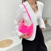 Rosa transparente Umhängetasche kleine Tasche Damentasche Sommer neue trendige Mode Umhängetasche Netz rote Schulter Achseltasche