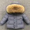 Manteau en Duvet Enfants Hiver Doudoune Super Grand Col De Fourrure Enfants Épaissir Chaud Outwear Toddler Manteau Court Bébé Garçons Filles Âge 1-13Y Snowsuit HKD230725