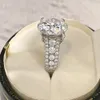 밴드 링 Serty Day Real All Women 's Wedding Ring S925 Sterling Silver Plated 18K White Gold 절묘한 보석 230724