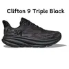 Clifton 9 One One Koşu Ayakkabı Açık havada Erkekler Kadınlar Clifton 9 Üçlü Beyaz Siyah Siklam Bulut Mavi Eğitimler Sneakers