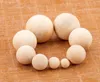 6mm-50mm Boules de perles rondes en bois naturel en vrac Boules artisanales en bois dur non finies Sphères en bois décoratives sans trou pour projets de bricolage