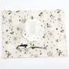 Table Napkin 30x40cm Flower Placemats Fashion Cotton Linen Placemat Heat Insulation Mat Dining Fabric Napkins 2 Colours