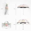 傘のレースアップフラワー傘のための夏のパラソル折り畳み式サンガーデンuv傘携帯用レディ美しいビーチパラプルレインギア230724