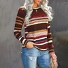 Kobiety bluzy damskie luźne koszulki Kobiety Skoczki z długim rękawem bluzki o nokółce kobiety pullover żeńska bluza w paski