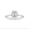 Cluster Rings Custom Ring Lab Diamond 14K White Gold IGI