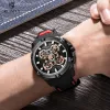 2023 Ruimas Luxury Mens Quartz Watches Luxury Army Sports Wristwtach Man Black Silicone Strap Waterproof Watch 547219B267C