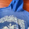 Tasarımcı Moda Giyim Erkek Trailtsits Hellstar Blue Yoga Hoodie Pantolon Yıkanmış Ağır Hizmet Panel Erkek ve Kadınlar Günlük Kazak Pantolon
