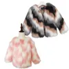 Manteau d'hiver pour enfants Kid039s veste en fausse fourrure multicolore bébé fille glam manteau en fausse fourrure filles manteau LJ2011303906741