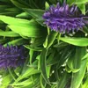 装飾的な花Chzimade人工紫色のシミュレーション植物ラベンダー吊りトピアリーボール手工芸壁の装飾プラスチックの花