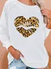 Womens Hoodies Sweatshirts Seeyoushy Leopard Print Heart Lip Long Sleeve Oneck Ladies Top Y2K Retro Clothing Casual Holiday Hoodie 230724