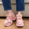 Dress Shoe Platforme Sneakers 6 cm Sping oddychający siatka Chunky Casual Dad Sports Wulcanized Woman Kolorowa kobieta 230725