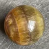 Decorative Figurines 419g Natural Stone Fluorite Rock Polished Crystal Ball Quartz Sphere Feng Shui 2023 Decoration Gift Reiki Healing